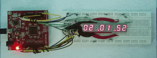 Clock implemented on Spartan 3E FPGA